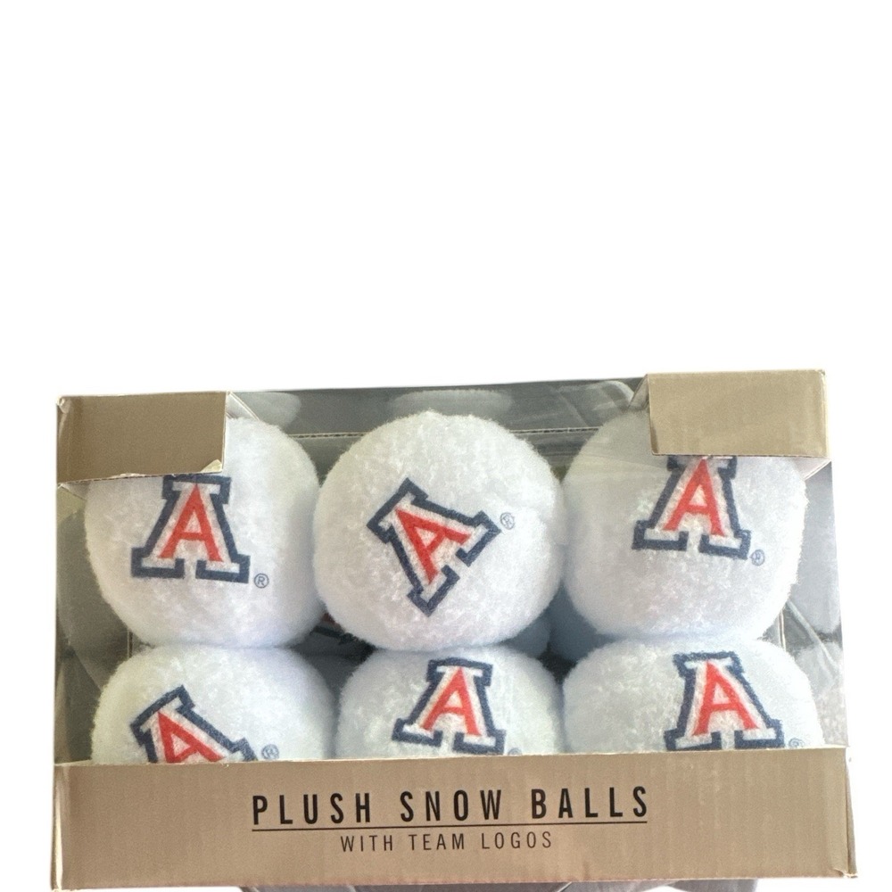 Arizona Wildcats Plush Snowballs (12pc) – Soft & Fun! NWT
